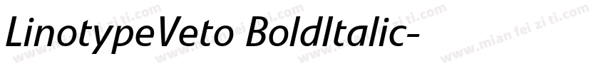 LinotypeVeto BoldItalic字体转换